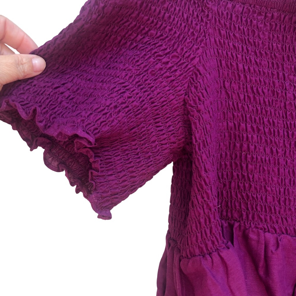 Torrid Peplum Gauze Smocked Off Shoulder Top size 2 - Picture 5 of 8